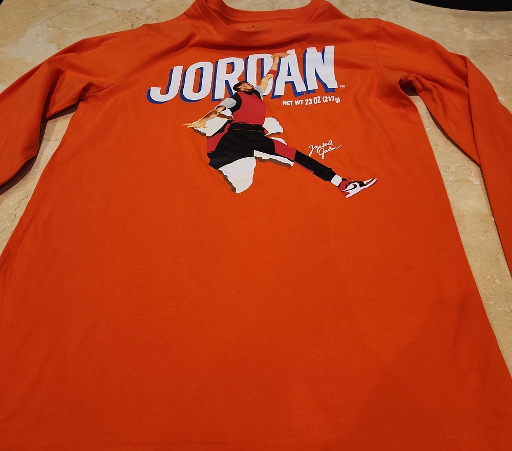 Jordan Kids' Vibrant Orange Long Sleeve Tee